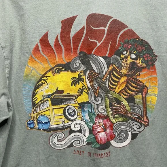 Sullen Art Collective Lost In Paradise Graphic Tee X-Large Skeleton - Picture 4 of 8